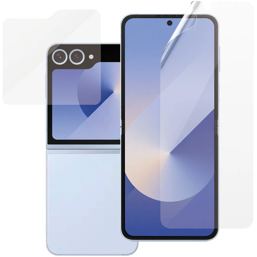 Zestaw folii PanzerGlass Ultra-Wide Fit TPU i szkła hartowanego Classic Fit Glass do Galaxy Z Flip7 FE / Z Flip6